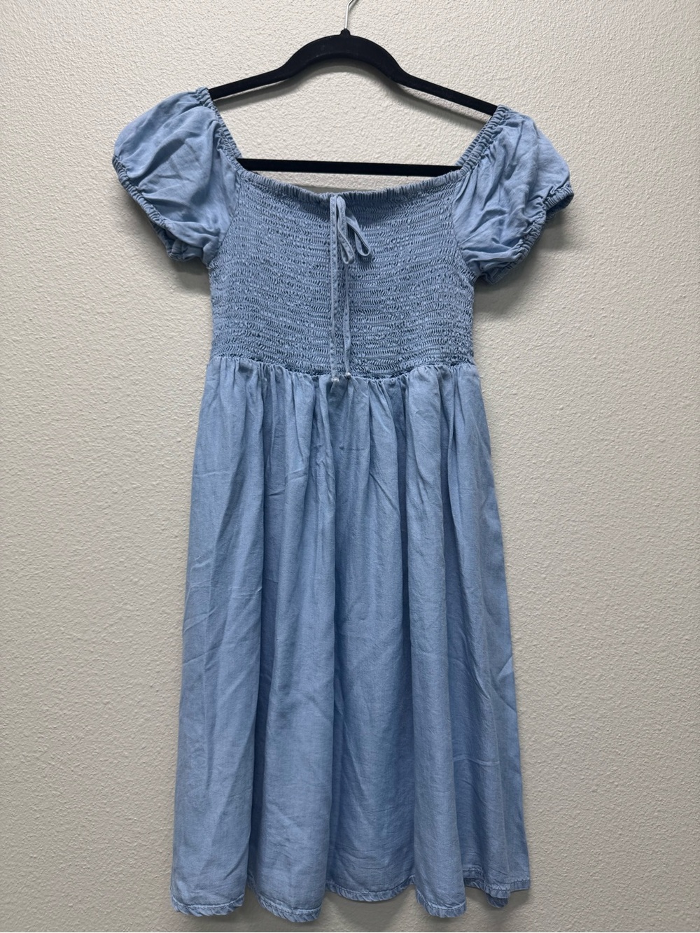 NWT Love Tree Light Blue Smocked Puff Sleeve Dress, Summer, Multiple Sizes